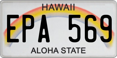 HI license plate EPA569