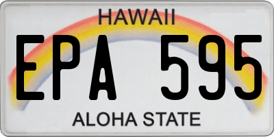 HI license plate EPA595
