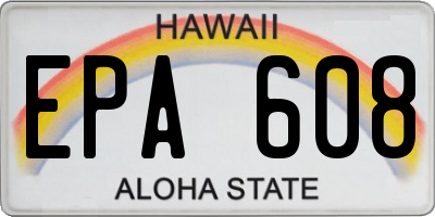 HI license plate EPA608