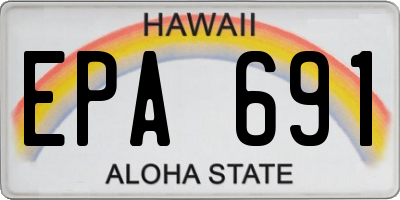 HI license plate EPA691