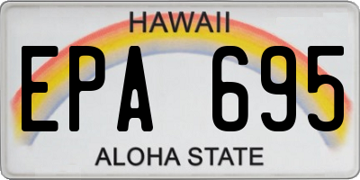 HI license plate EPA695