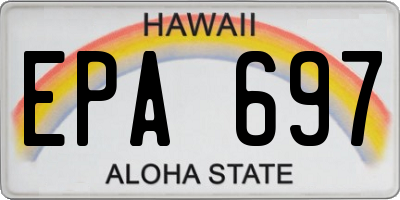 HI license plate EPA697