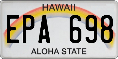 HI license plate EPA698