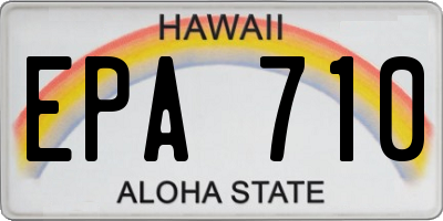 HI license plate EPA710