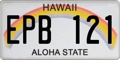 HI license plate EPB121