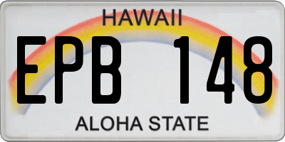 HI license plate EPB148