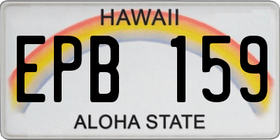 HI license plate EPB159