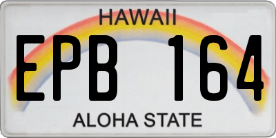 HI license plate EPB164