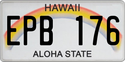 HI license plate EPB176