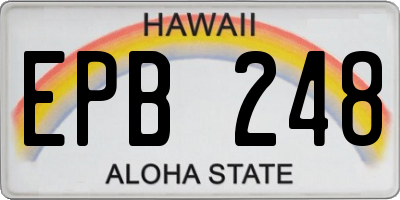 HI license plate EPB248