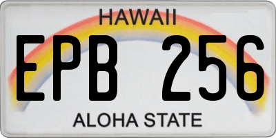 HI license plate EPB256