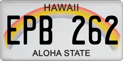 HI license plate EPB262