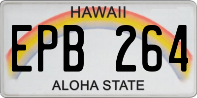 HI license plate EPB264