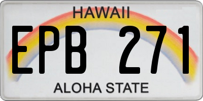 HI license plate EPB271