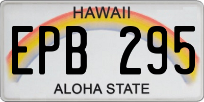 HI license plate EPB295
