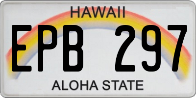HI license plate EPB297