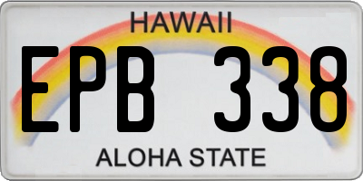 HI license plate EPB338