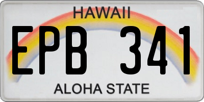 HI license plate EPB341