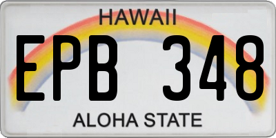 HI license plate EPB348