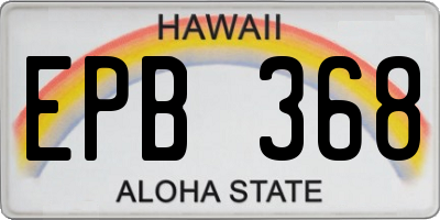 HI license plate EPB368