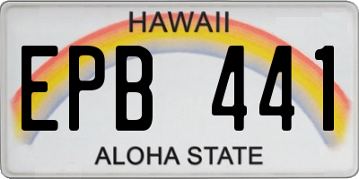 HI license plate EPB441