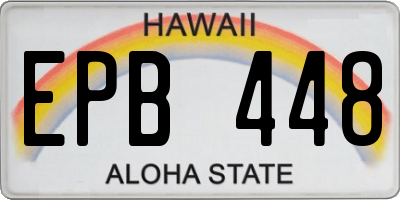 HI license plate EPB448