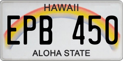 HI license plate EPB450