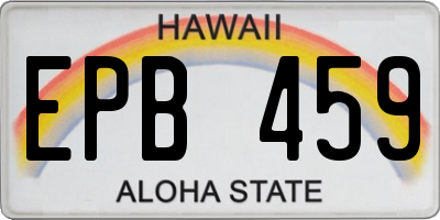 HI license plate EPB459