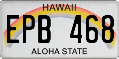 HI license plate EPB468