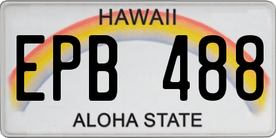 HI license plate EPB488