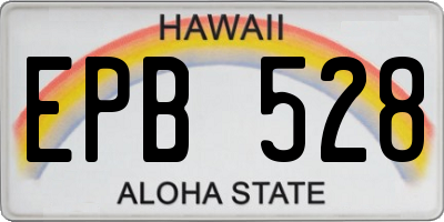 HI license plate EPB528