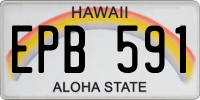 HI license plate EPB591