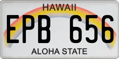 HI license plate EPB656