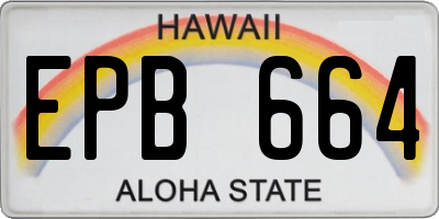 HI license plate EPB664