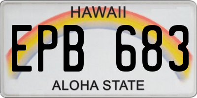 HI license plate EPB683