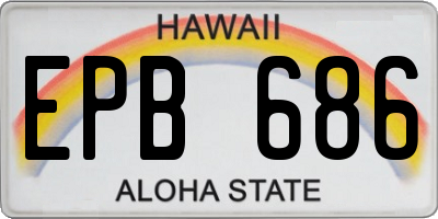 HI license plate EPB686