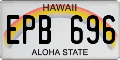 HI license plate EPB696