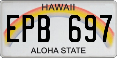 HI license plate EPB697