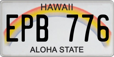 HI license plate EPB776