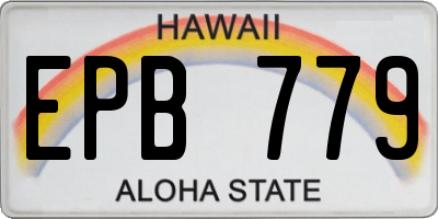 HI license plate EPB779