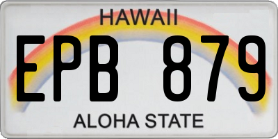 HI license plate EPB879