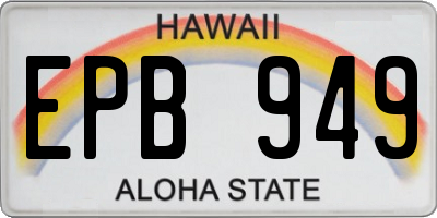 HI license plate EPB949