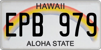 HI license plate EPB979