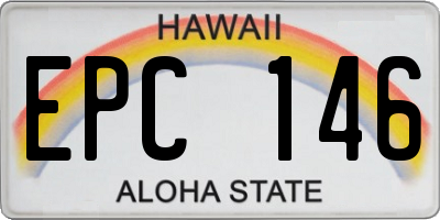 HI license plate EPC146