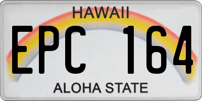 HI license plate EPC164