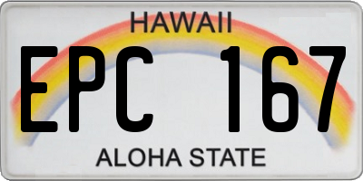 HI license plate EPC167