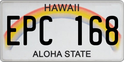 HI license plate EPC168