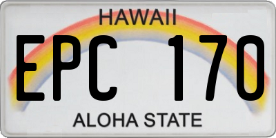 HI license plate EPC170
