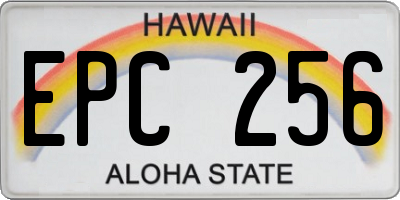 HI license plate EPC256