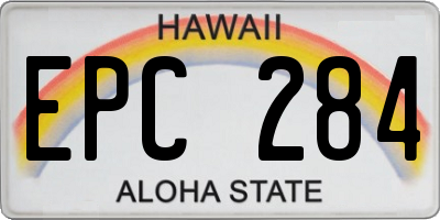HI license plate EPC284